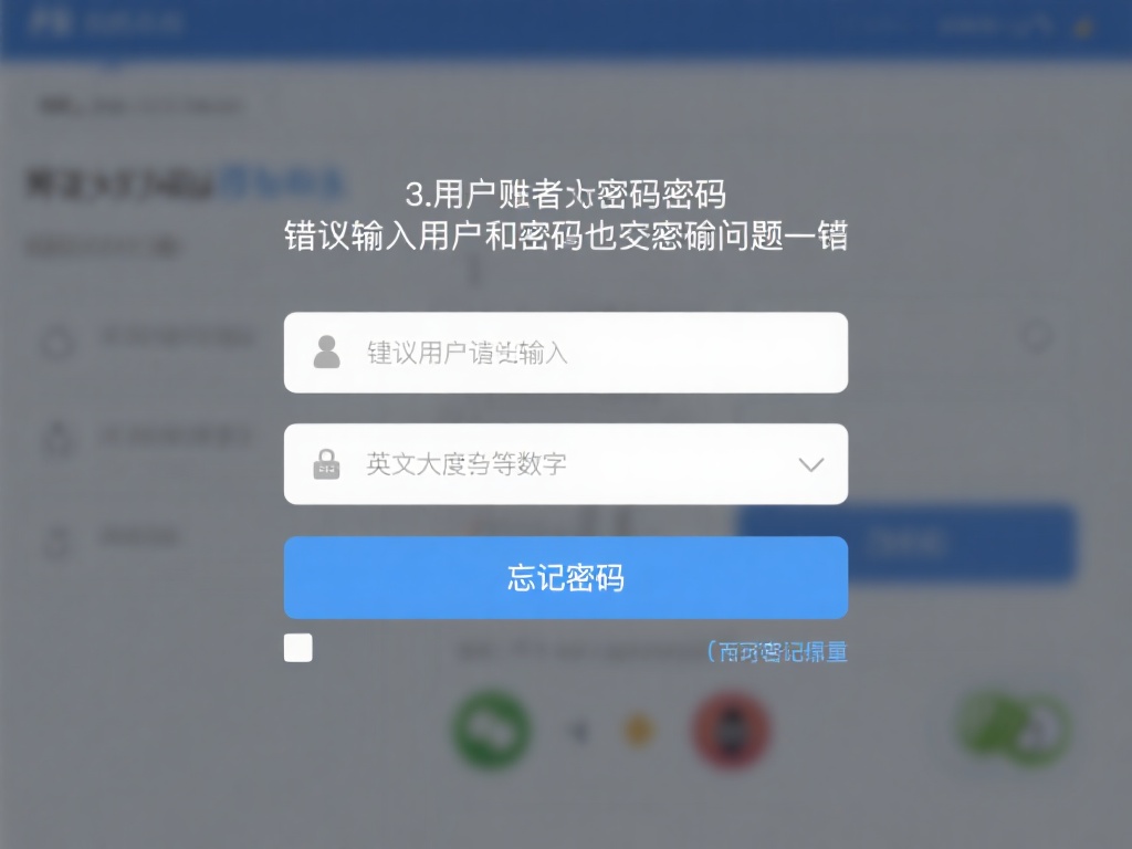 3.&nbsp;用户名或密码输入错误
错误输入用户名和密码